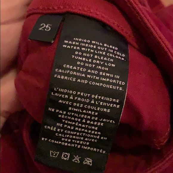 J Brand High Rise Crop Straight Leg Rusty Red Jeans - Picture 5 of 5